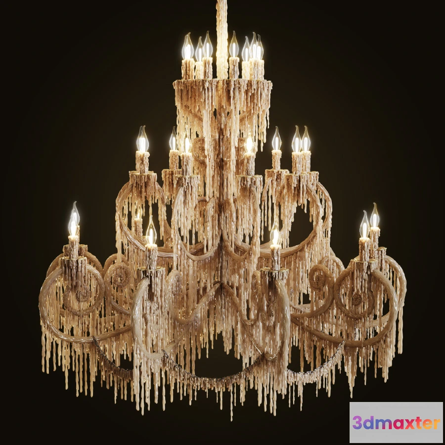 1653390 - lighting - Chandelier wax v2 3D Max
