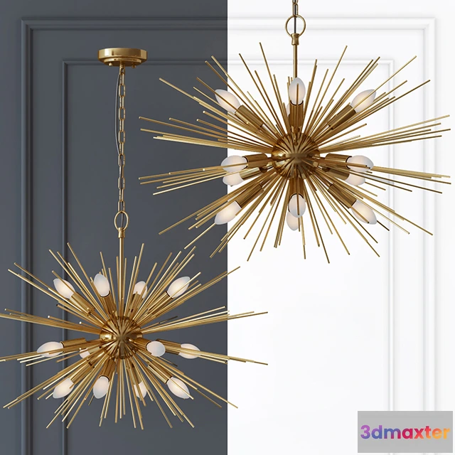1653438 - lighting - Chandelier Astra Sputnik Brass 60 3D Max