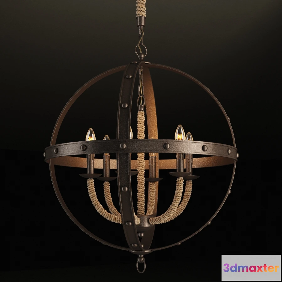 1653446 - lighting - Lancelot chandelier 075 3D Max