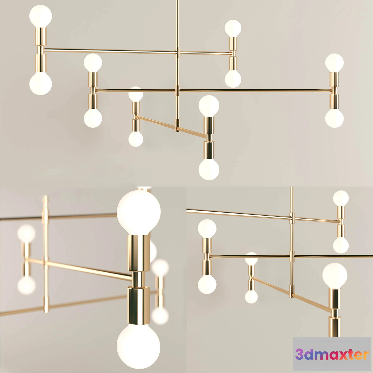 1653456 - lighting - Atomium ceiling lamp 5 3D Max