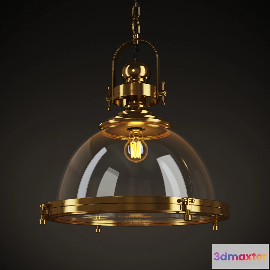 1653462 - lighting - Paloma chandelier CH100-1-BRS 3D Max