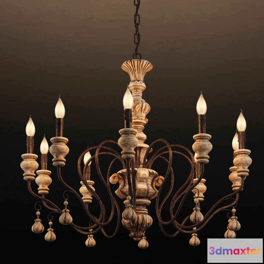 1653524 - lighting - Chandelier CH004-10-AKD 3D Max