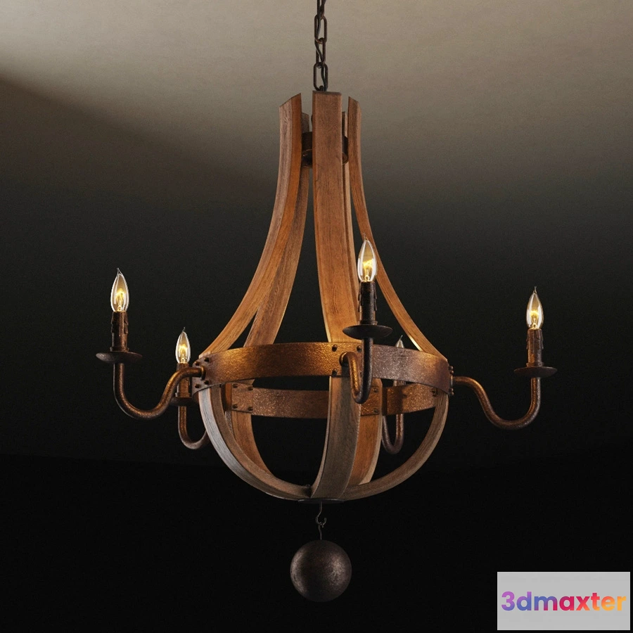 1653602 - lighting - Chandelier CH029-5-LRR 3D Max