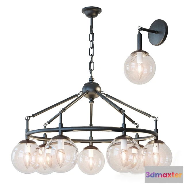 1653620 - lighting - Chandelier Aurora Loft 10 3D Max