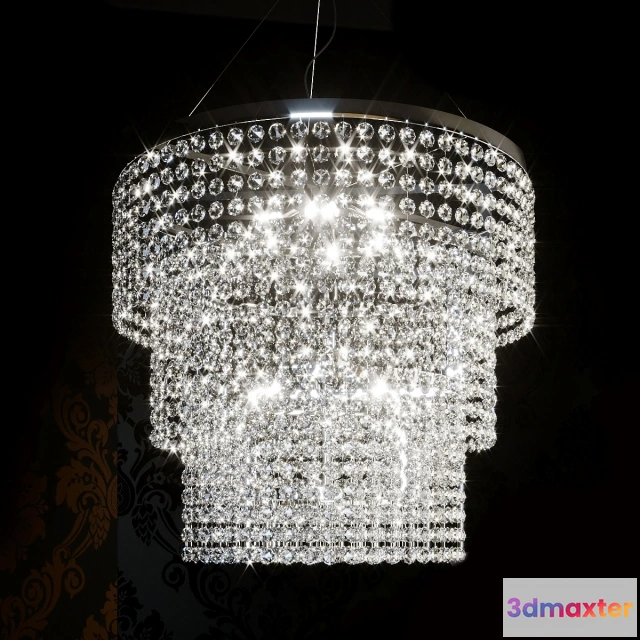 1653694 - lighting - Chandelier Masiero Impero deco VE 844 S8+1 3D Max