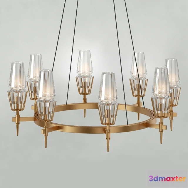 1653700 - lighting - Chandelier Jonathan Browning Chaillot 3D Max