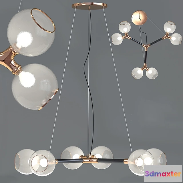 1653710 - lighting - Chandelier Horus Suspension light 6 3D Max