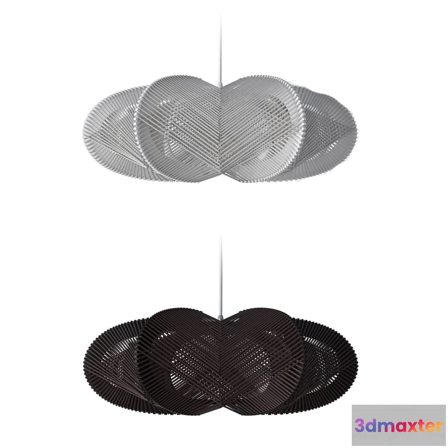 1653760 - lighting - Chandelier Nowodvorski nina white  brown 3D Max