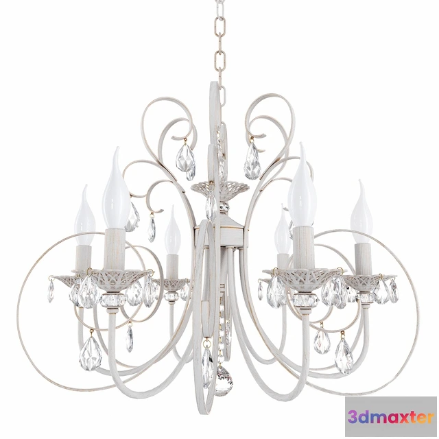 1653790 - lighting - Chandelier pendant Silver Light Vienna 6 lamps 3D Max
