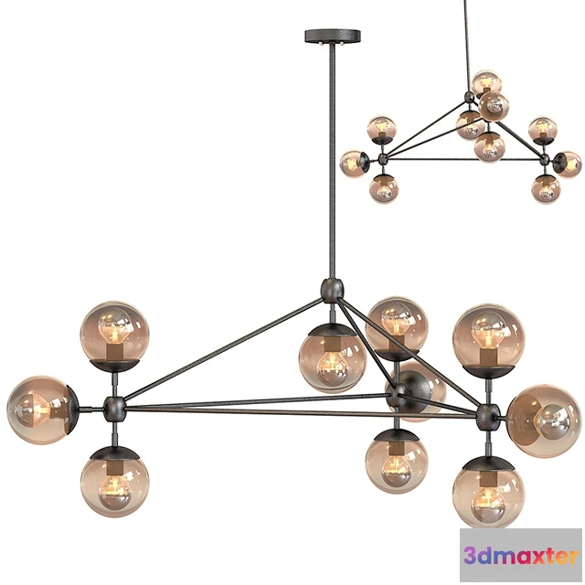 1653810 - lighting - Chandelier Modo10 globes 3D Max