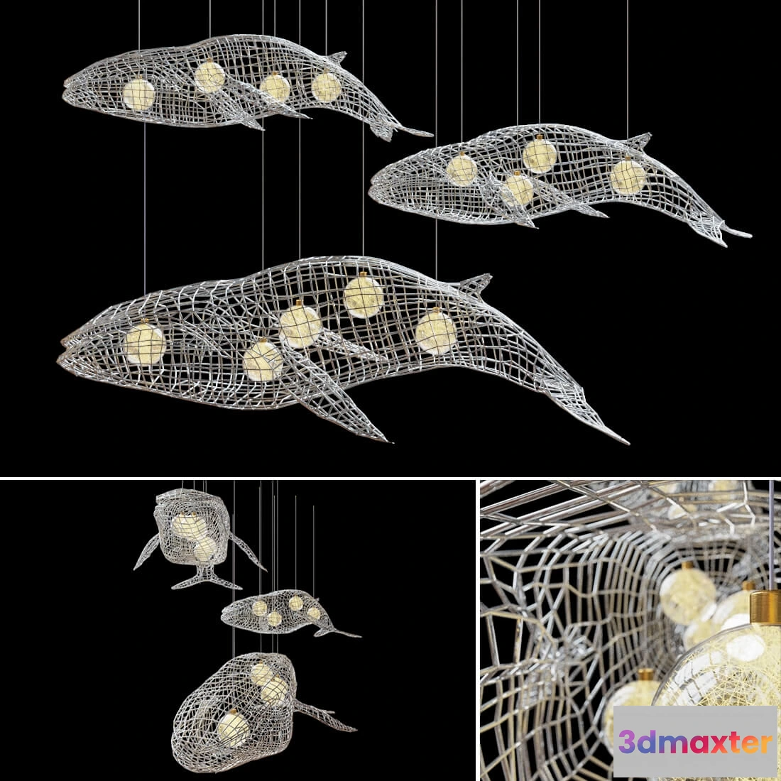 1653832 - lighting - Chandelier Whales 3D Max