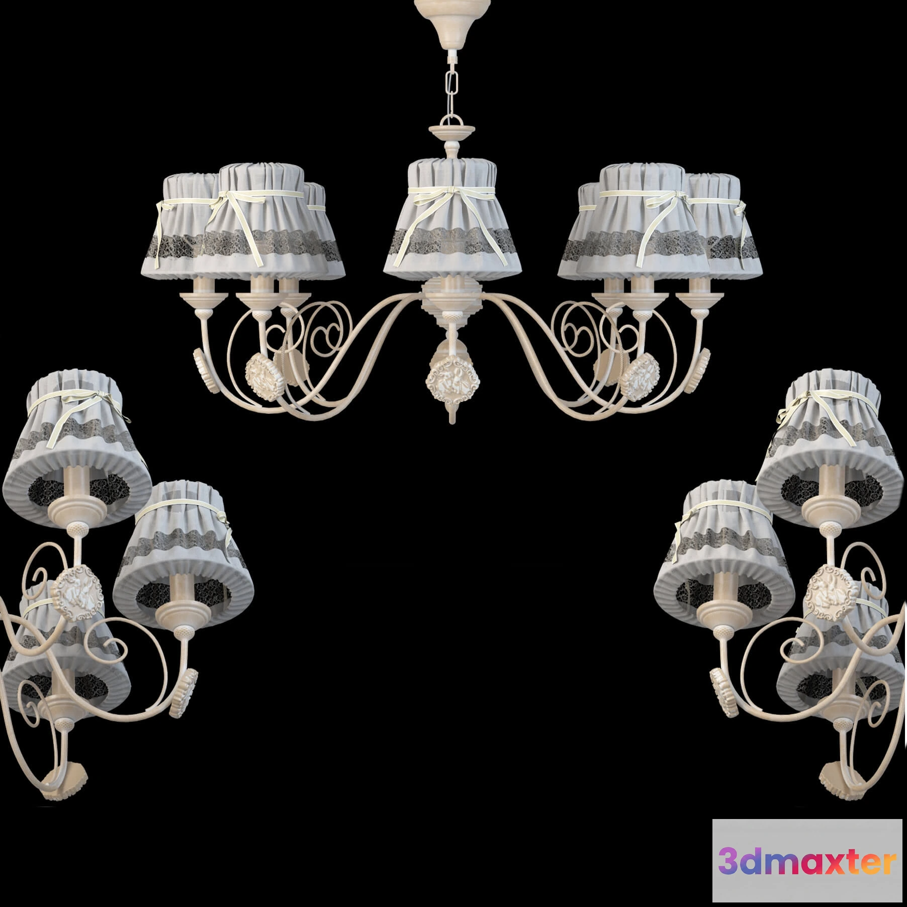 1653848 - lighting - Chandelier Maytoni ARM555-08-W 3D Max