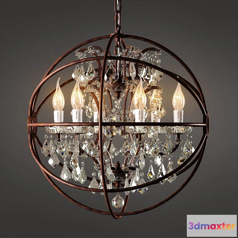 1653886 - lighting - Chandelier Crystal with gyro small 3D Max