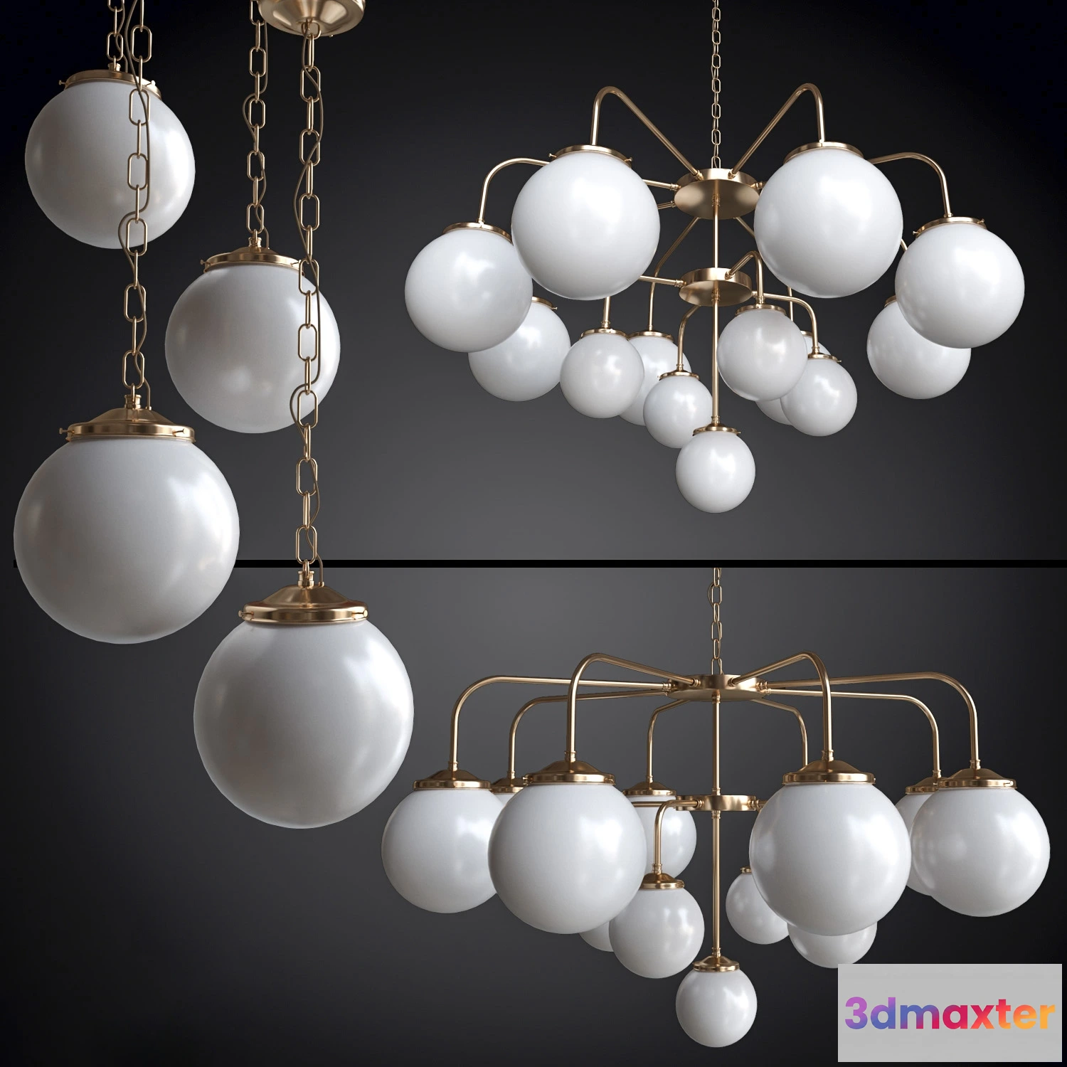 1653906 - lighting - Chandelier and pendant Rome chandelier  mullan 3D Max