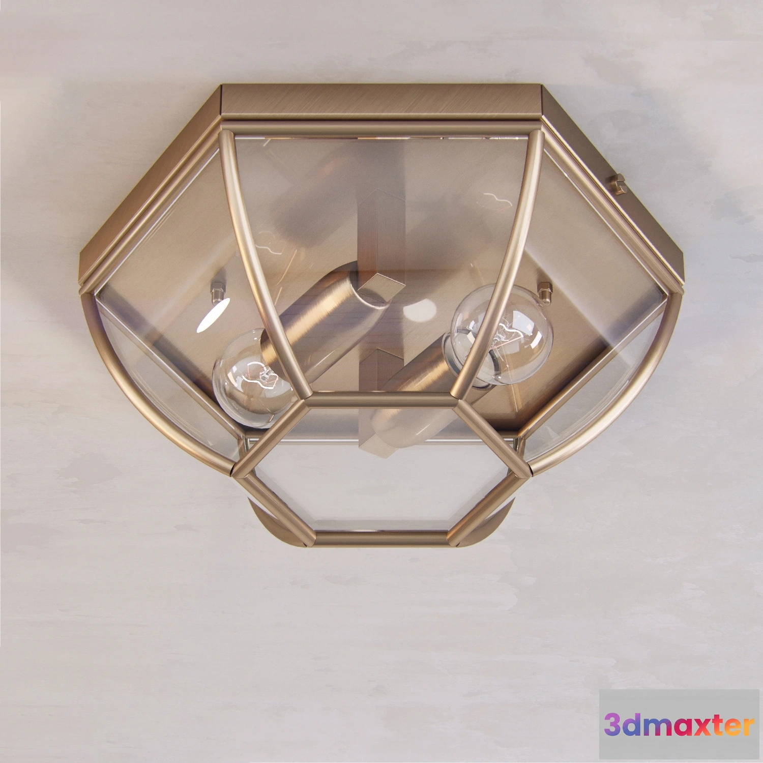 1653918 - lighting - Ceiling light Cremasco 981  2PL-PC-BR.c 3D Max