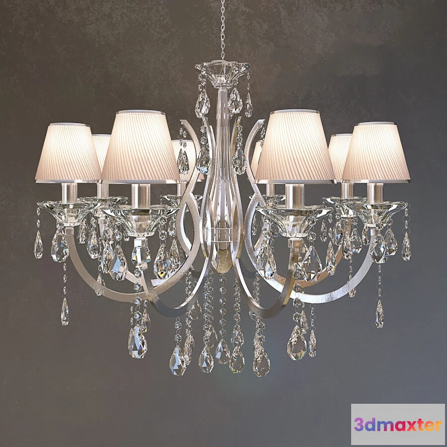 1653922 - lighting - Chandelier Colosseo 80314-8W Clementina Chrome 3D Max