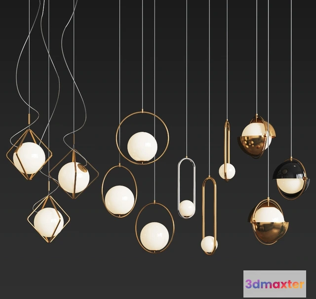 1653934 - lighting - Ceiling Light Collection - 4 Type 3D Max