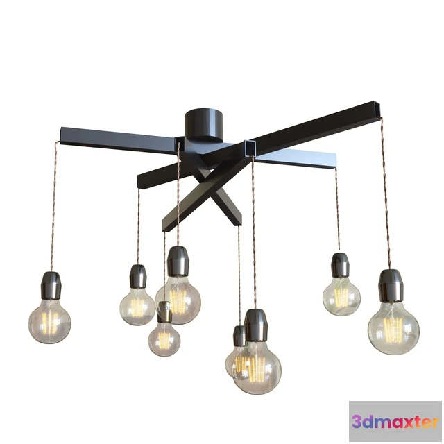 1654022 - lighting - Ceiling chandelier Vele Luce Avvenente VL1332L08 3D Max