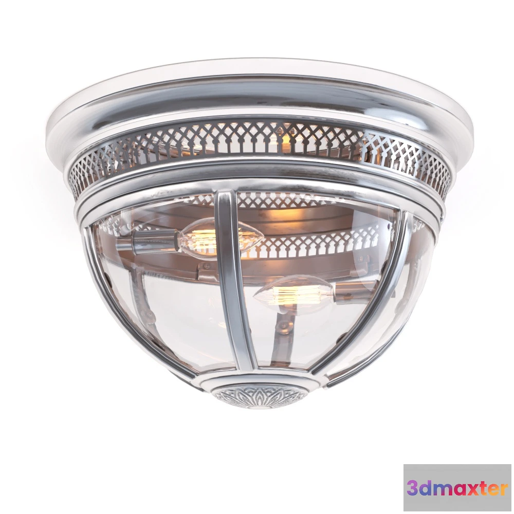 1654032 - lighting - Ceiling lamp Eichholtz ceiling lamp residential silver 3D Max