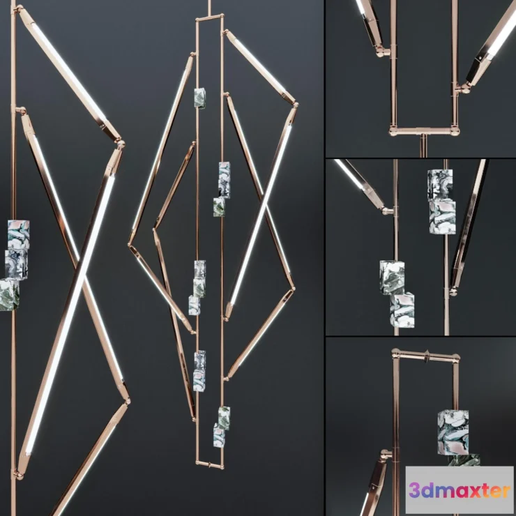 1654230 - lighting - BB x HH Helix Variant modern ceiling light 3D Max