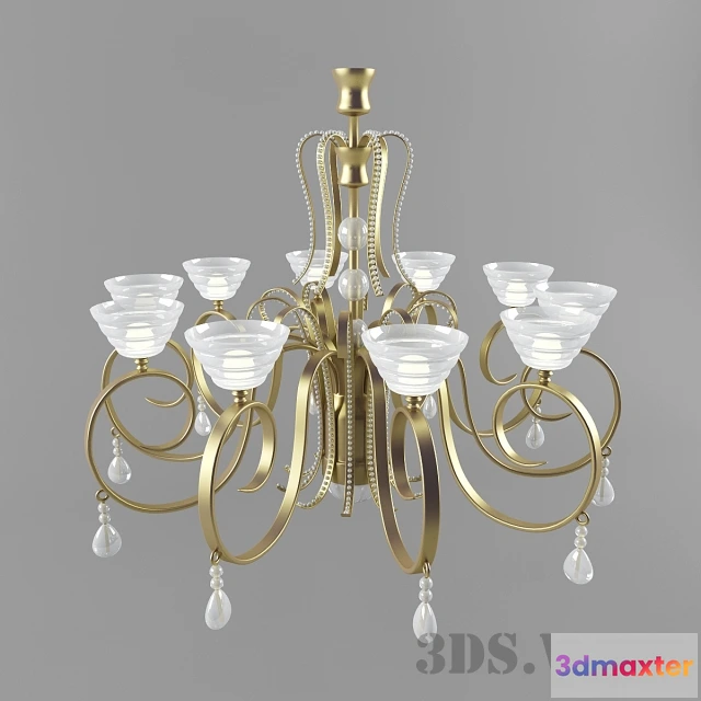 1654614 - lighting - Hanging chandelier 3D Max