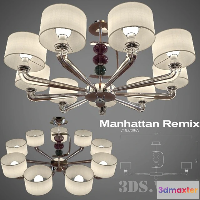 1654652 - lighting - Manhattan Remix 7192 chandelier 3D Max