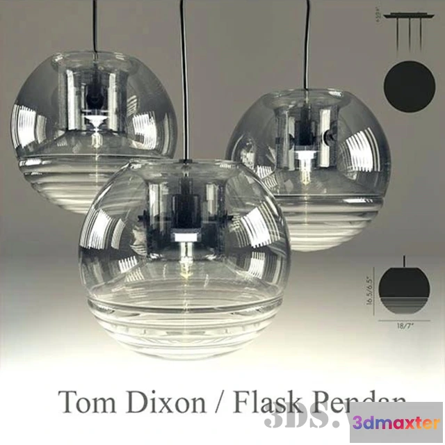 1654694 - lighting - Flask Smoke pendant lamp 3D Max