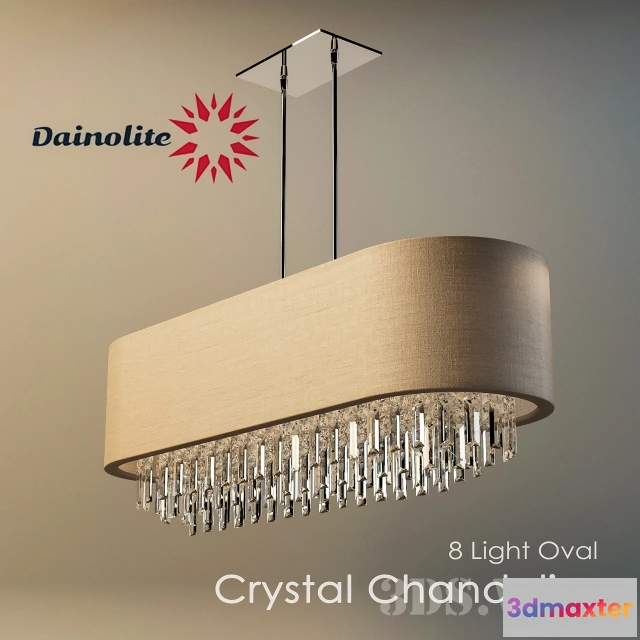1654782 - lighting - Dainolite 8 Light Oval Crystal Chandelier 3D Max