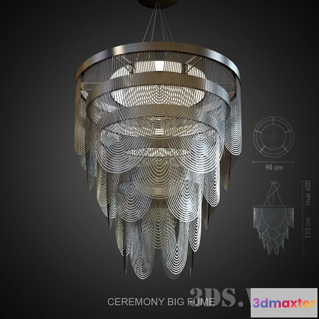 1654784 - lighting - Chandelier SLAMP - CEREMONY Big Fume 3D Max