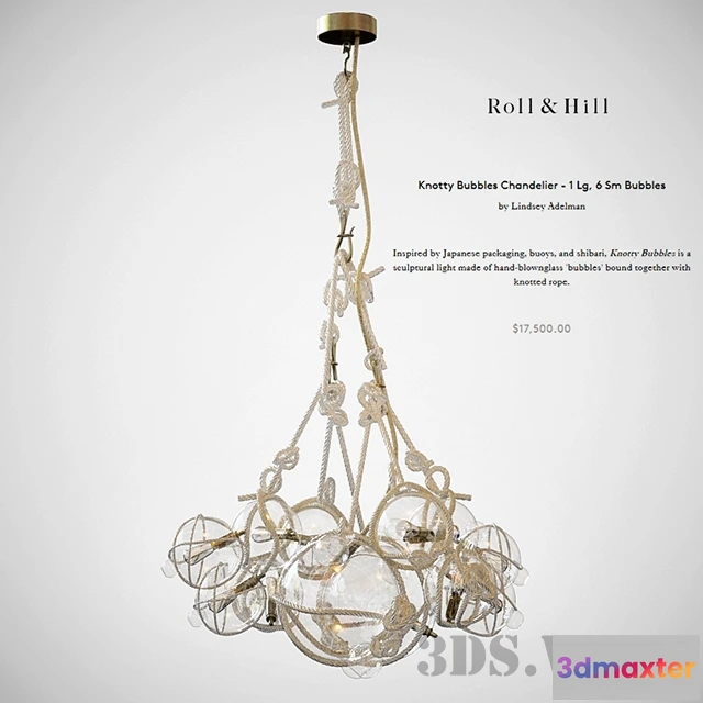 1654898 - lighting - Rope chandelier Roll & Hill 3D Max
