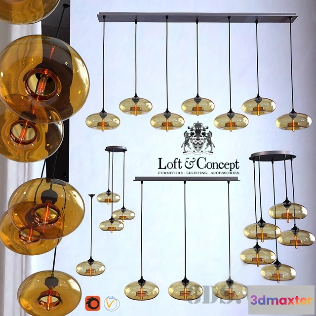 1654900 - lighting - Chandelier Aurora 3D Max