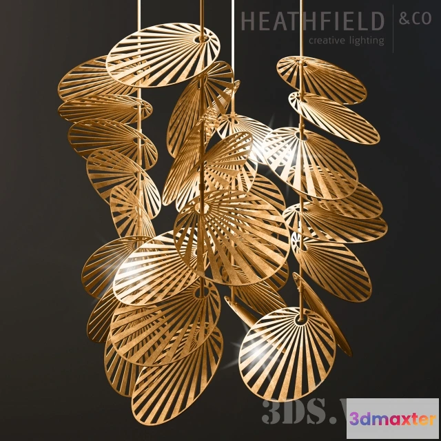 1654902 - lighting - Leaf chandelier Heathfield & Co Leaf Scene 3D Max