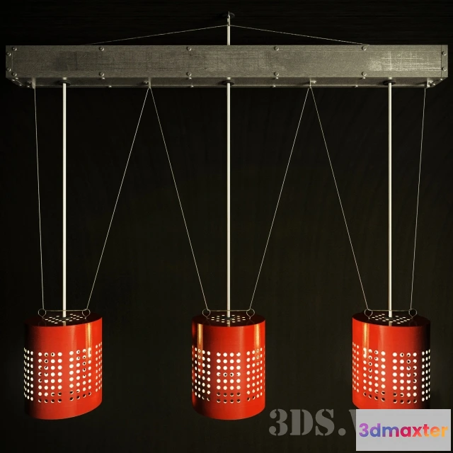 1654946 - lighting - Airfoil 3L aerodynamic style luminaire 3D Max