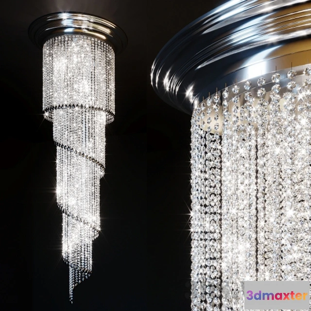 1654966 - lighting - Round luxury chandelier 3D Max