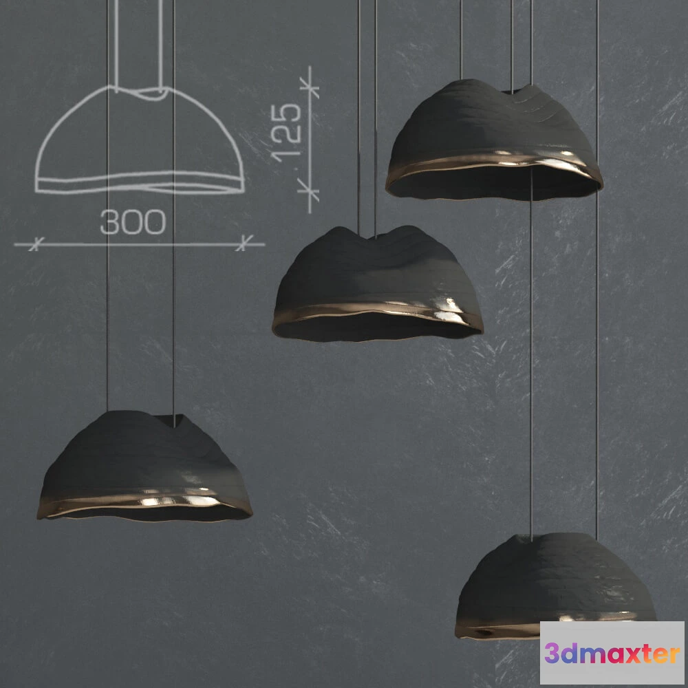 1654998 - lighting - Metal pendant lights 3D Max