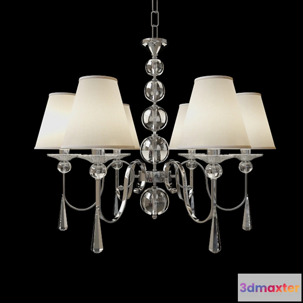 1655004 - lighting - Modern crystal chandelier 3D Max