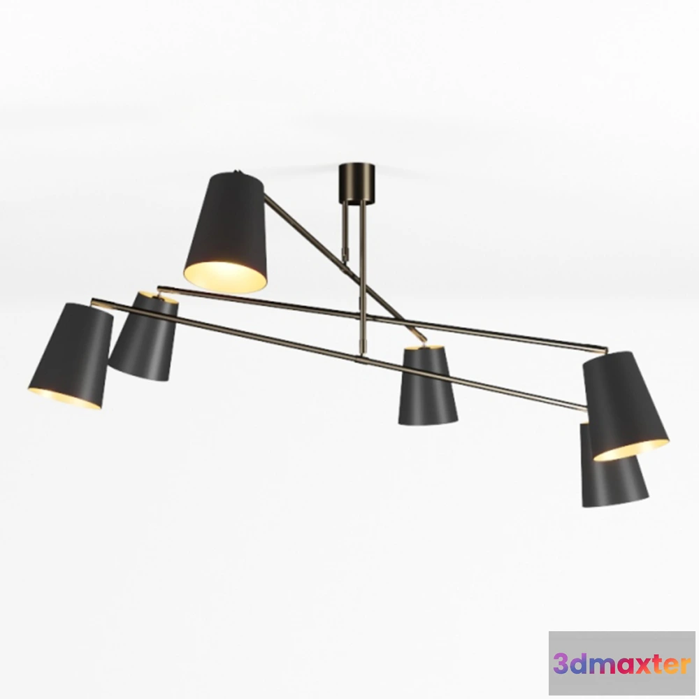 1655018 - lighting - Chandelier Heathfield Andromeda Antique Brass 3D Max