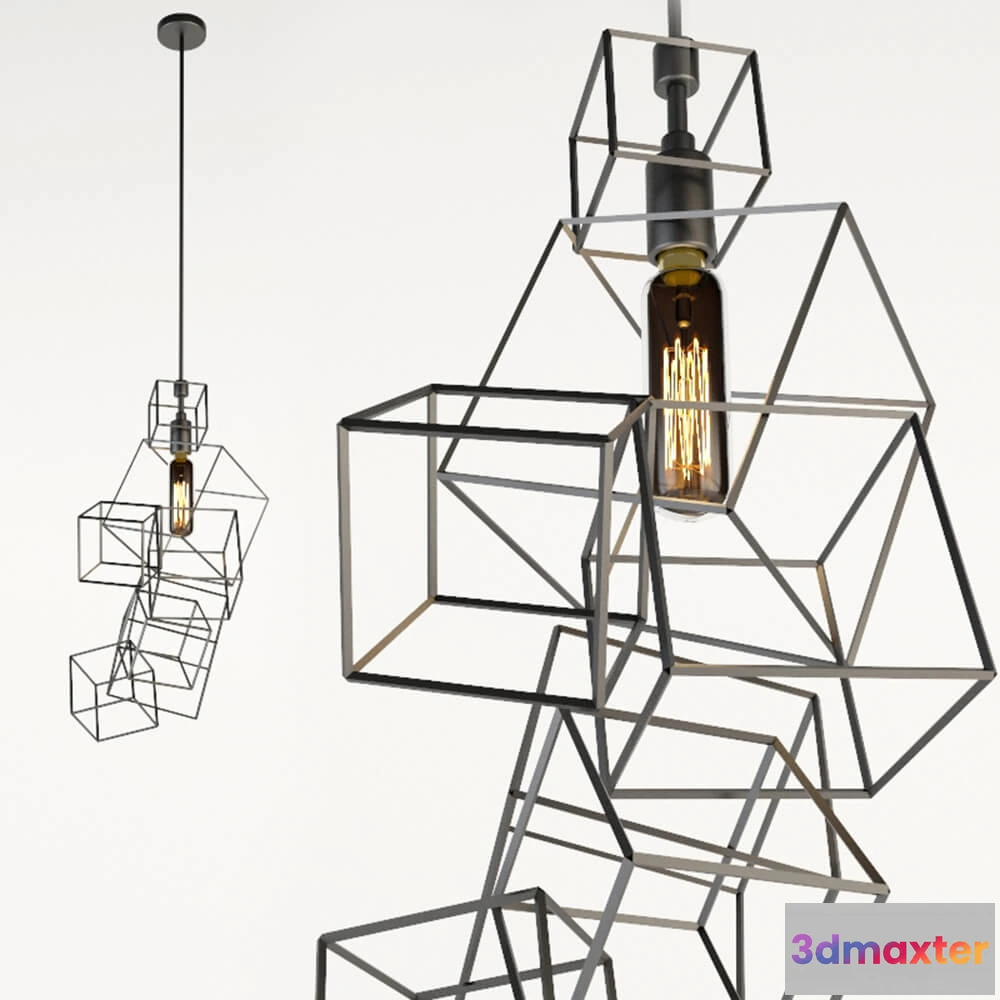 1655026 - lighting - Framed Sculpture Pendant 3D Max