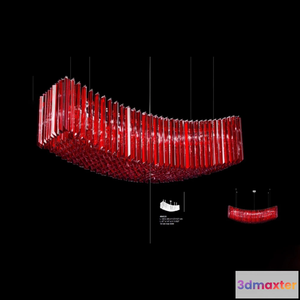 1655030 - lighting - Chandelier red OR Illuminazione s.r.l. 464  SL 3D Max