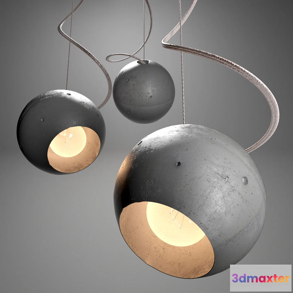 1655074 - lighting - Pendant lamp Cosmo Luna 3D Max