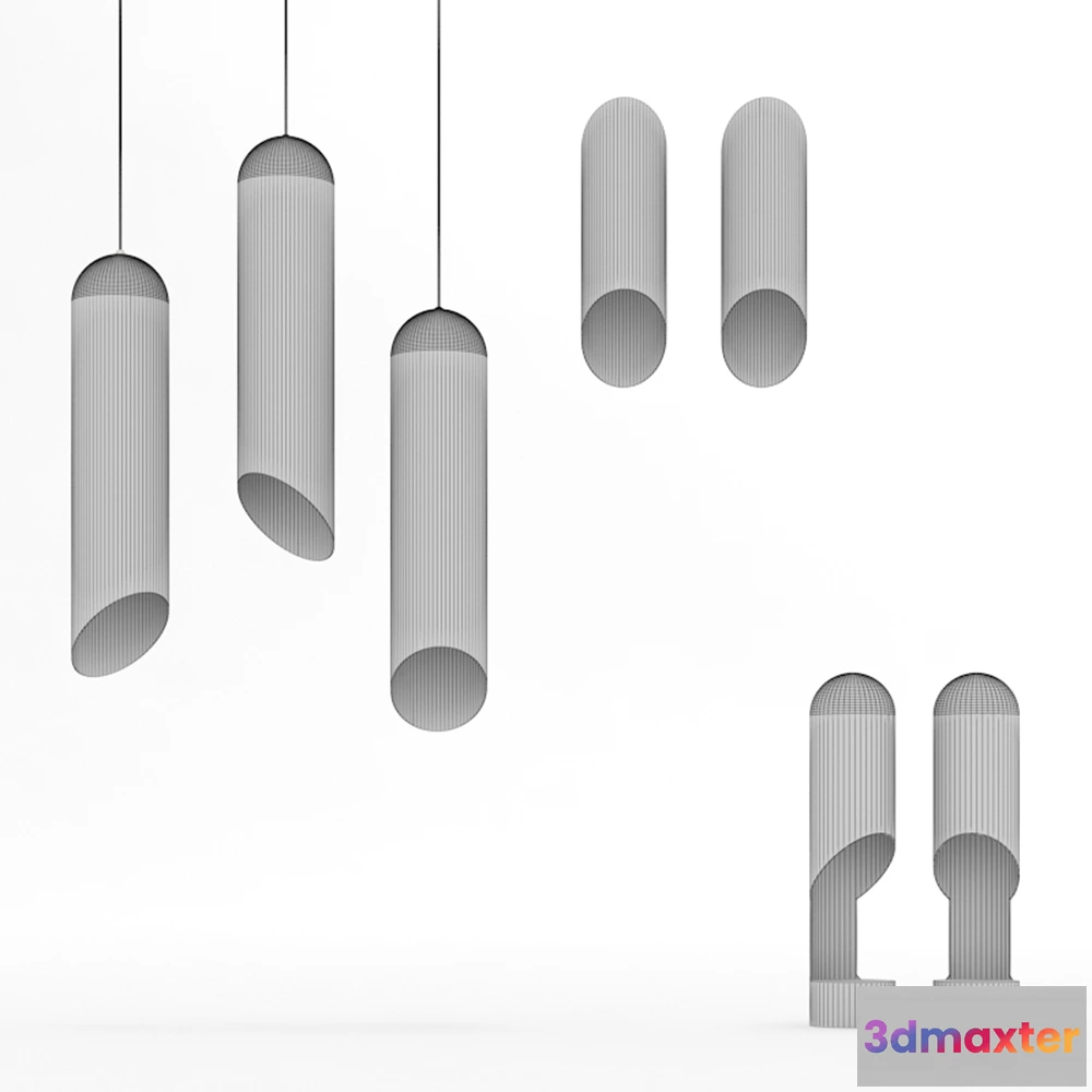 1655082 - lighting - Pipe Light set by Tom Dixon 3D Max