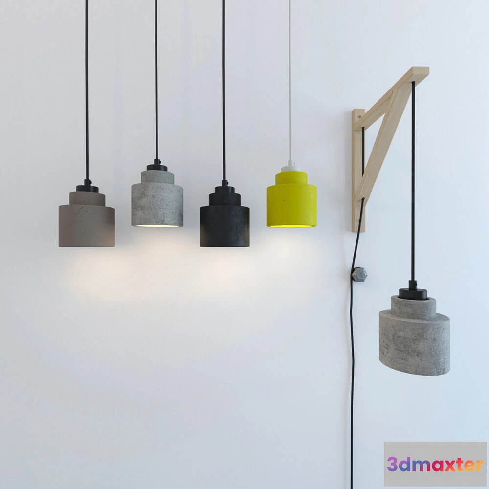 1655128 - lighting - Pendant lamp Scandi Touch 3D Max