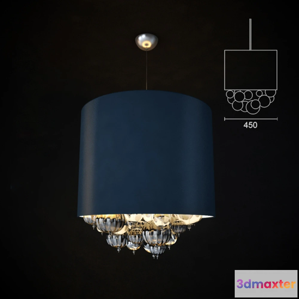 1655132 - lighting - Chandelier Heathfield Lexington 16 3D Max