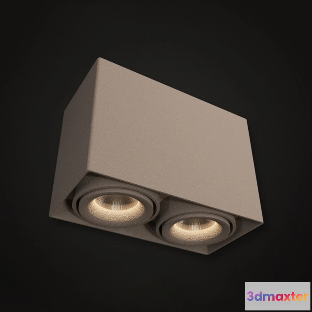 1655148 - lighting - Surface mounted LED lamp DL18610  02WW-SQ Champagne 3D Max