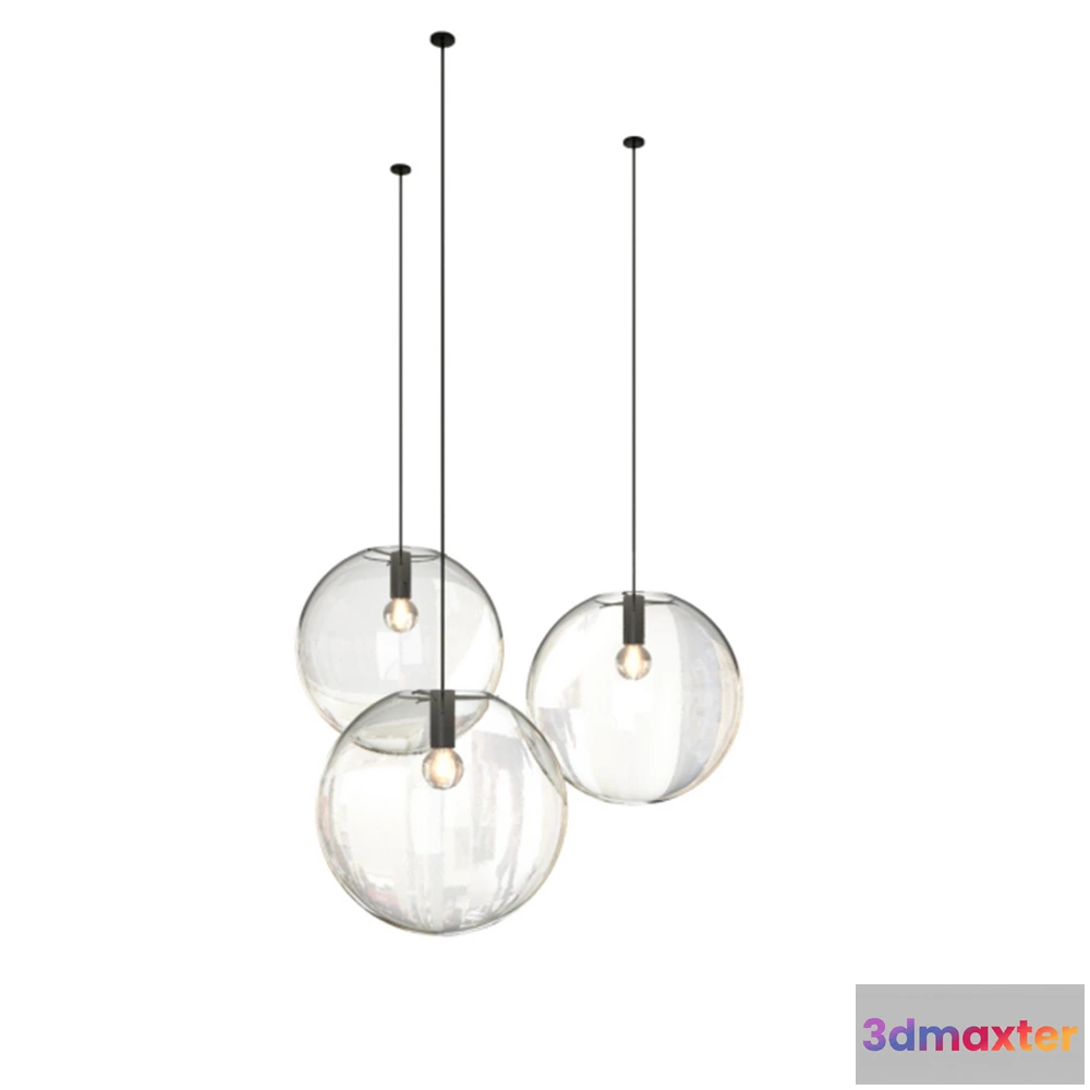 1655176 - lighting - Ceiling Light Glaskugel Glashuette Limburg 3D Max