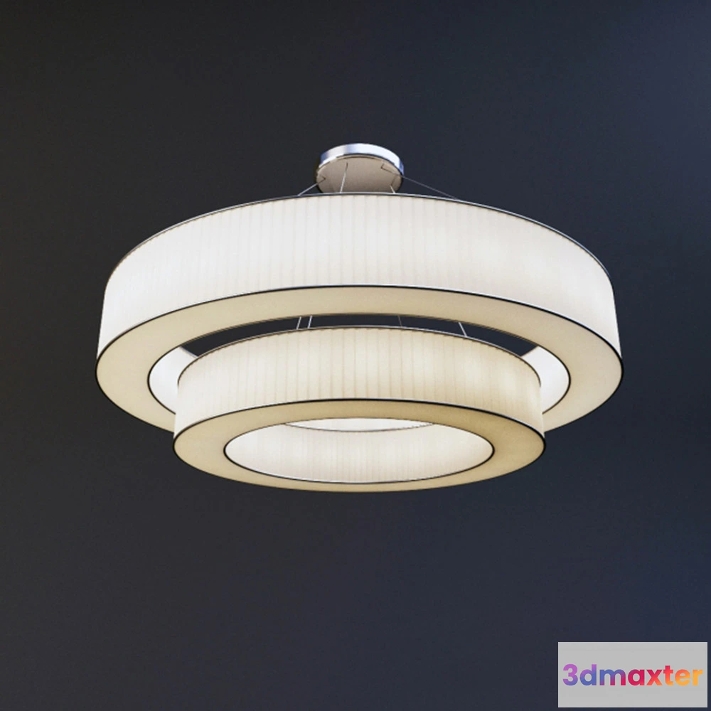 1655184 - lighting - Chandelier with Two Ringscircle 3D Max