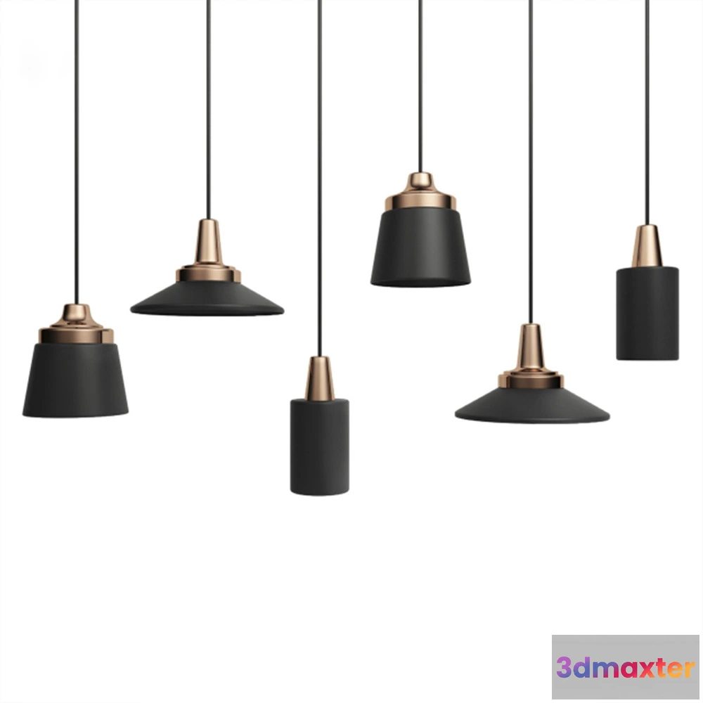 1655194 - lighting - Pendant Electric Chucks - Pendants Namuh bronze 3D Max