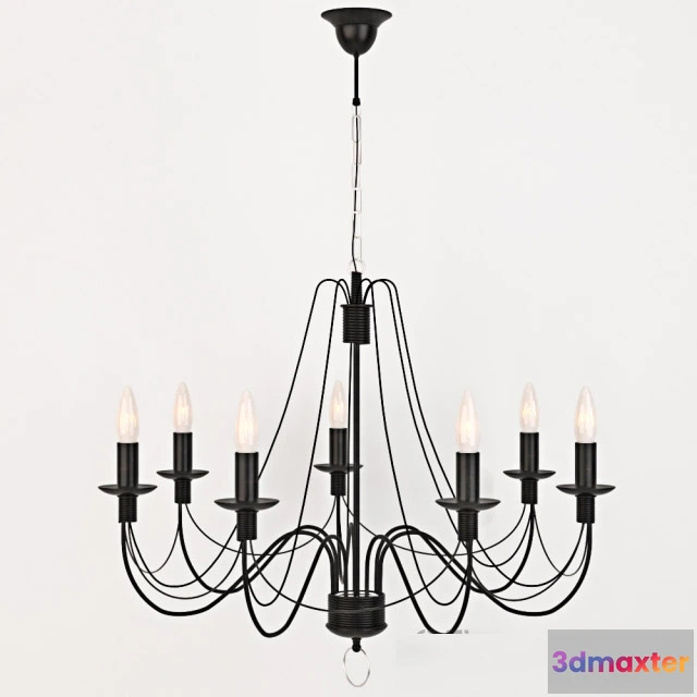 1655218 - lighting - Hanging Chandelier Castle 10010-7L 3D Max