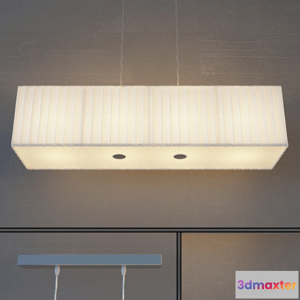 1655232 - lighting - Rectangular pendant light 3D Max
