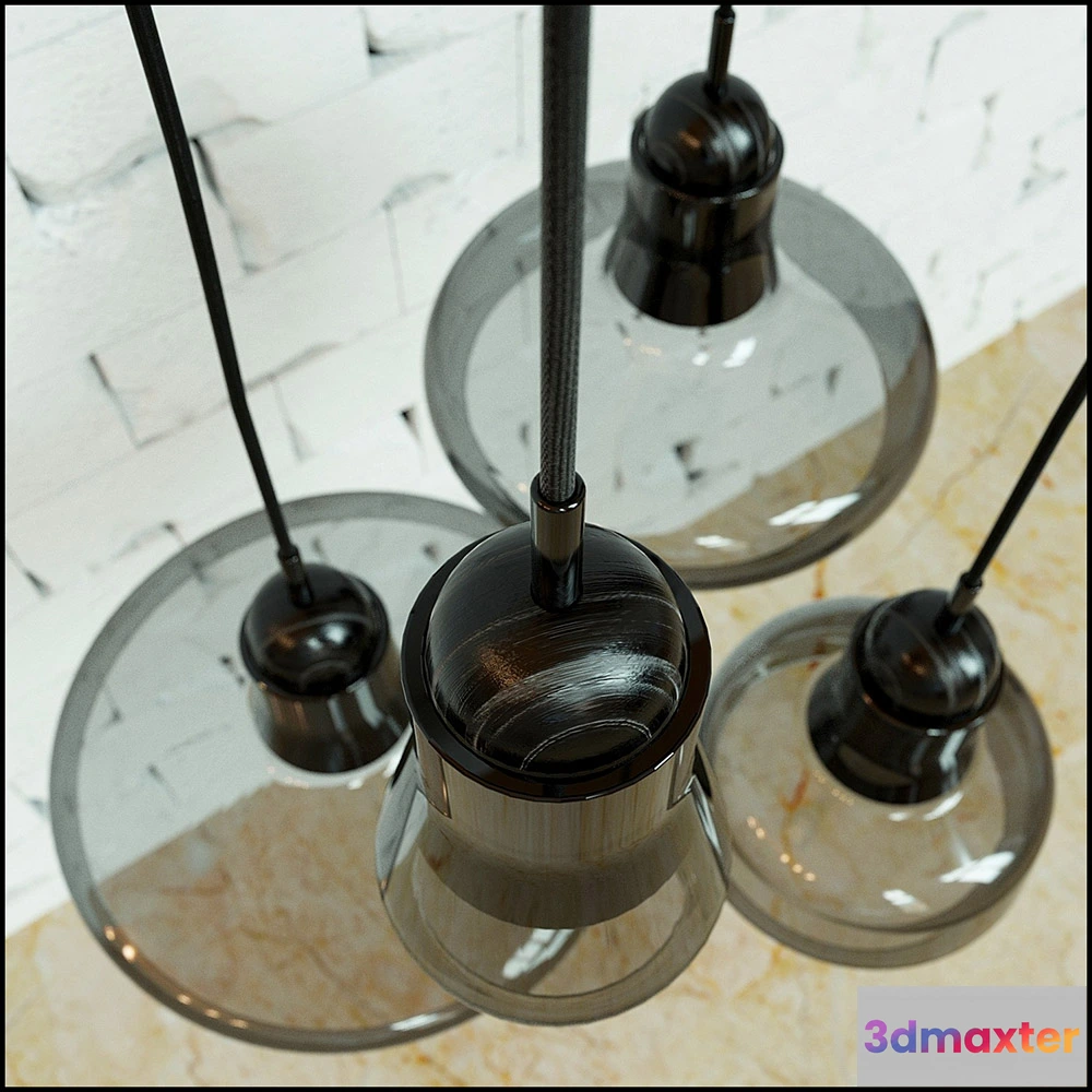 1655246 - lighting - SUSPENDED LIGHT SHADOW BY BROKIS (black transparent shade) 3D Max